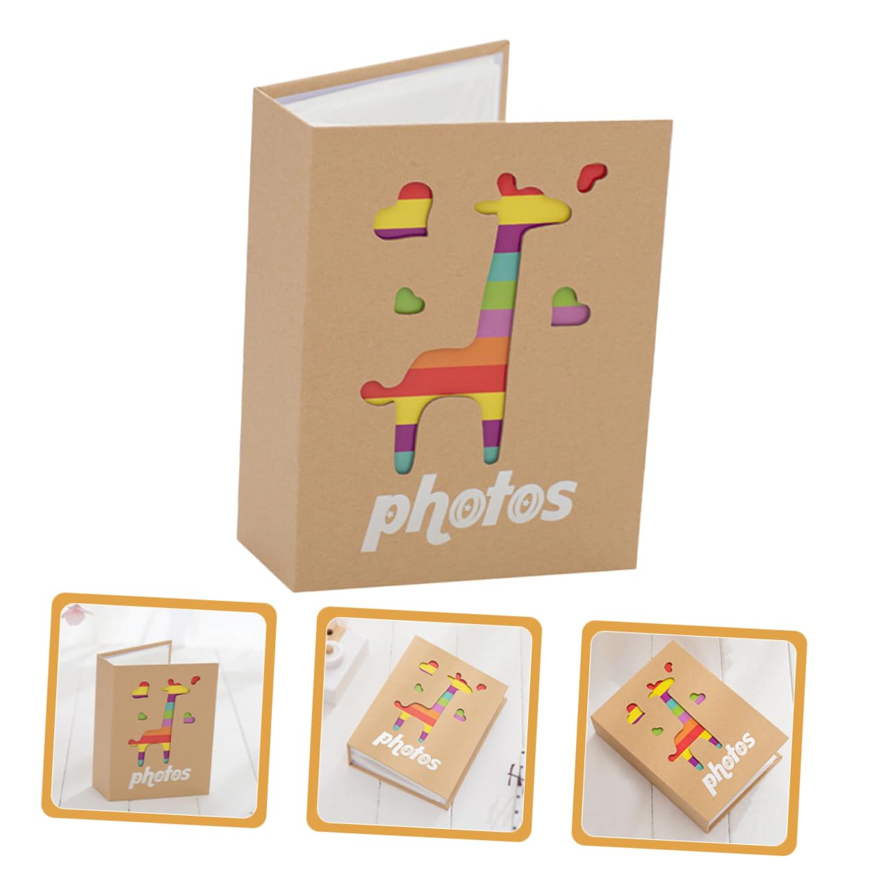 VICASKY 4piezas Álbum De Fotos Infantil Álbum De Recuerdos Para Bebés Capacidad Para Fotos De Diseño Adorable y Decorativo Para Guardar Memorias y Recuerdos Infantiles