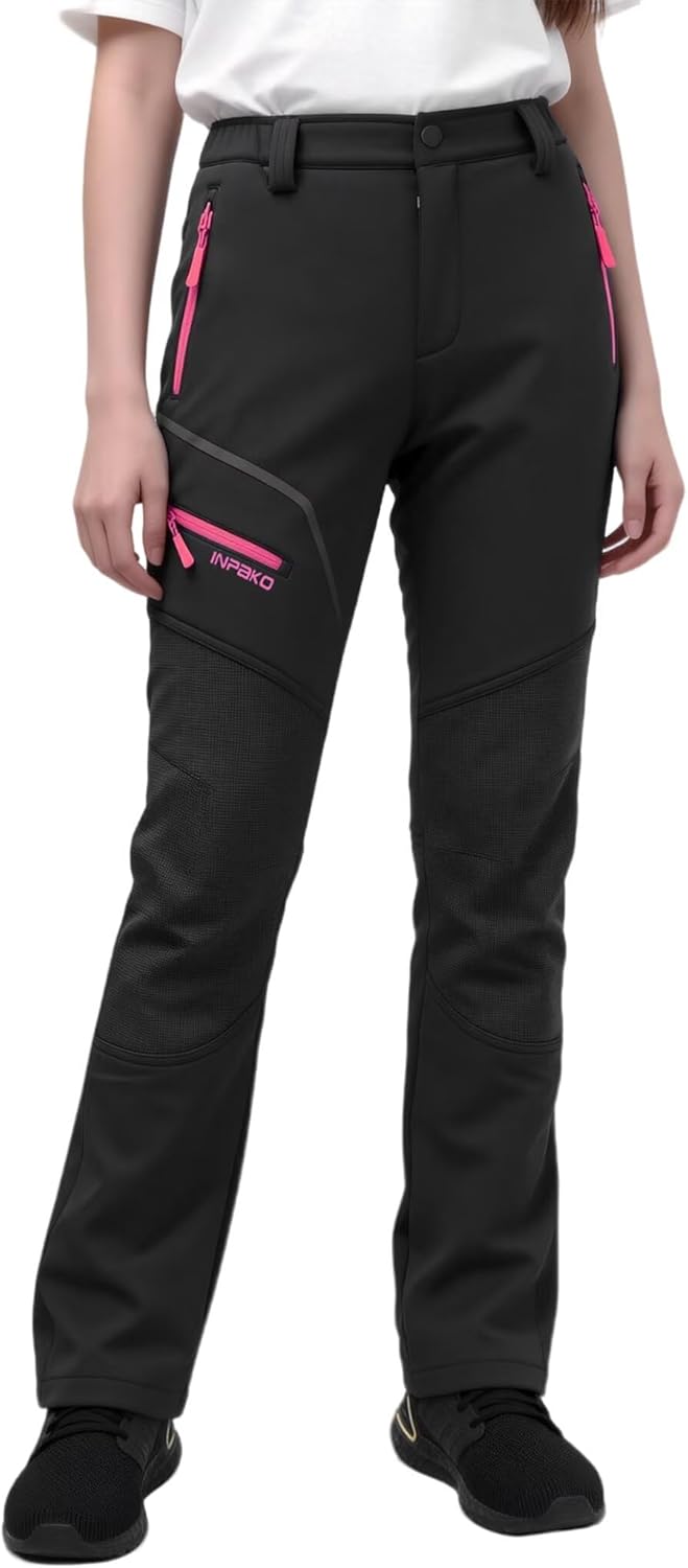 Women's Winter Hiking Pants Fleece Lined Waterproof Windproof Snow Insulated Pants