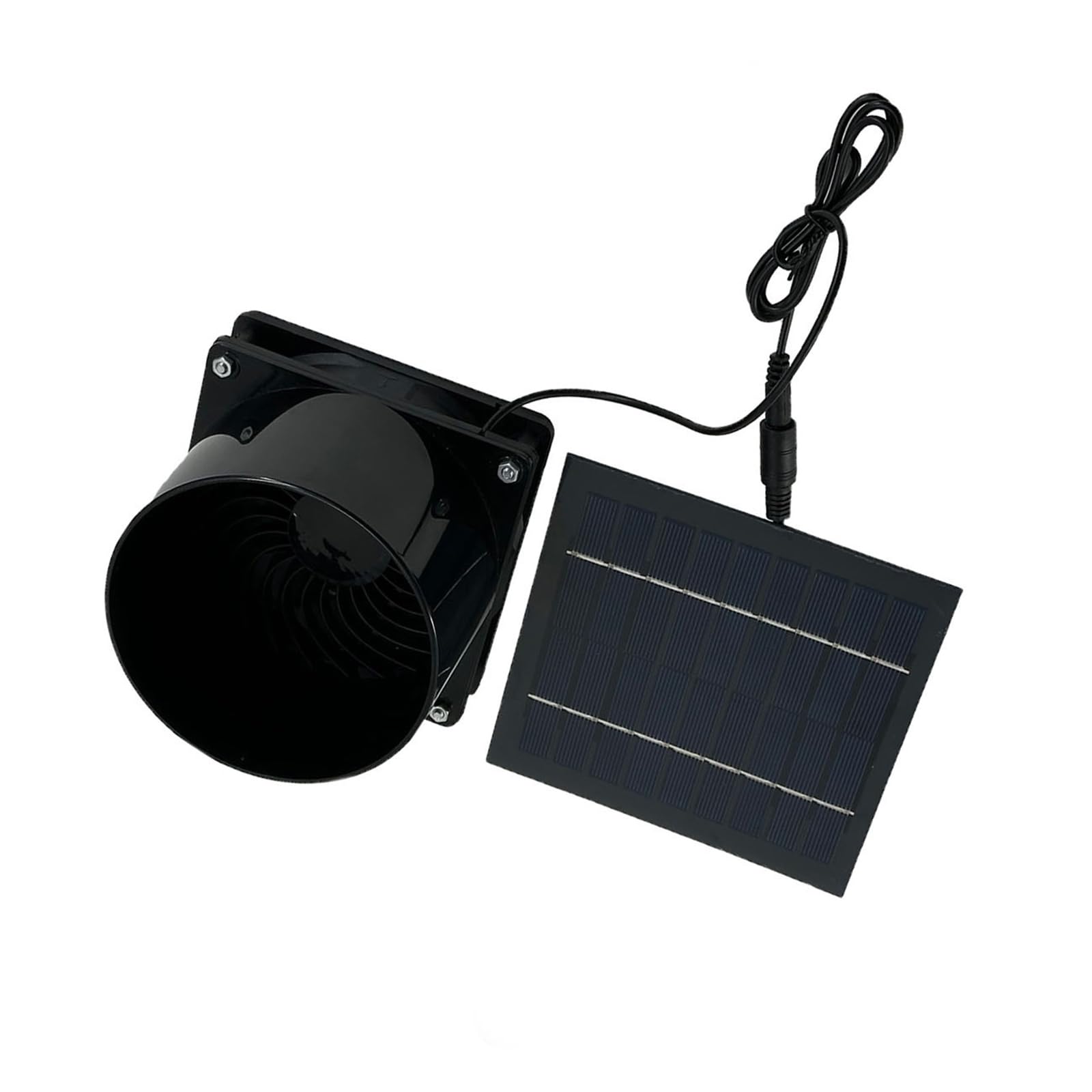 Tugun Ventilatore di scarico a energia solare, pannello solare da 5 W + ventola di scarico da 11,9 cm, flusso d'aria basso da 25 dB, per serra, garage, pollaio