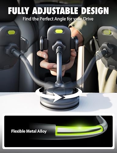 Miniatura 3 de Bracketron TripGrip PRO - Soporte para teléfono de automóvil, soporte para teléfono para tu automóvil con cuello de cisne flexible de 7.5 pulgadas