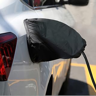 EV Charger Port Cover, Electric Car Charger Plug Cover, Outdoor Waterproof Winter Snow Rain UV All-Weather Protection, Magnetic Attachment, Suitable for Steel-Bodied Electric Vehicles