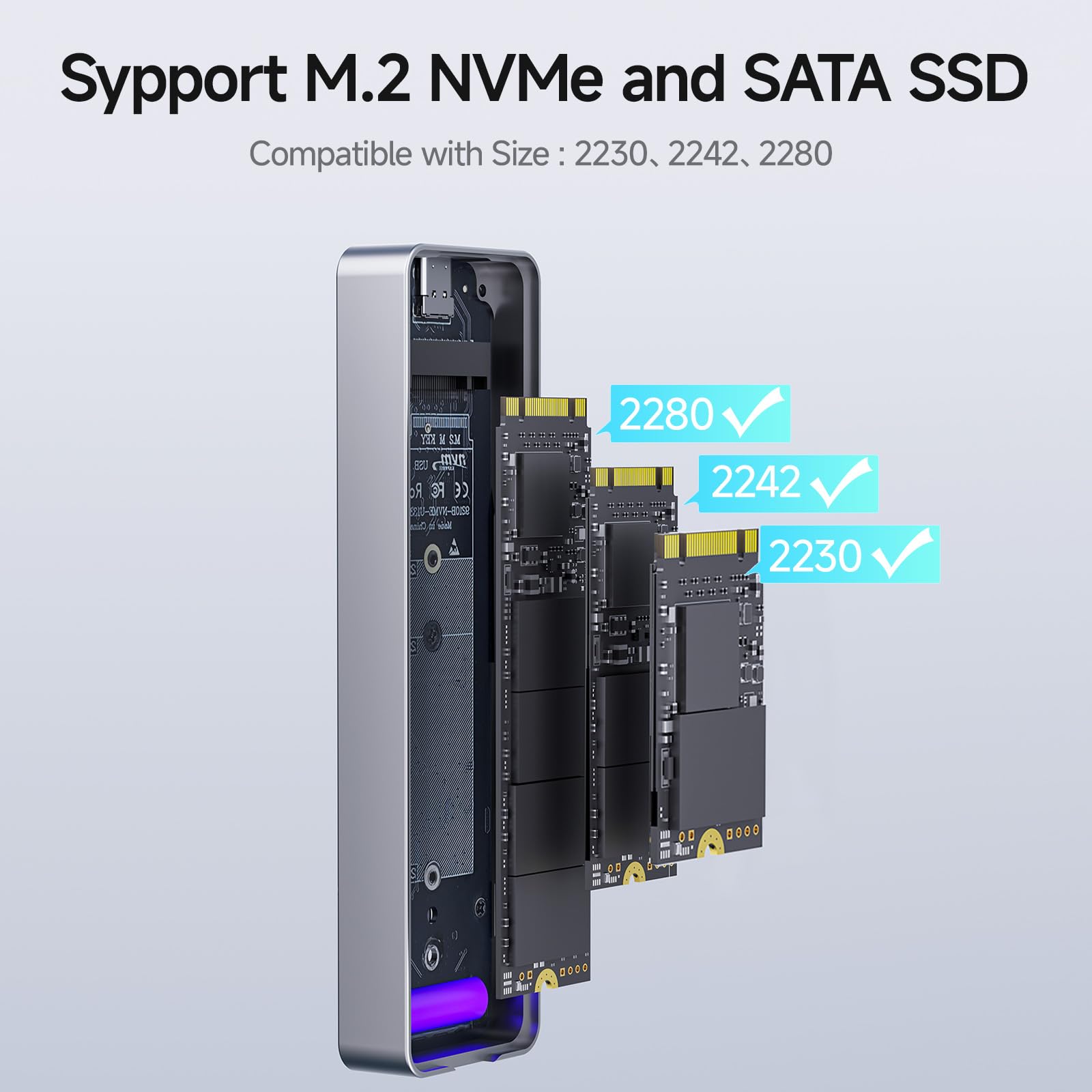 Boîtier SSD M.2 NVMe USB 3.2 Gen2 10Gbps Fanxiang - Alliage Aluminium