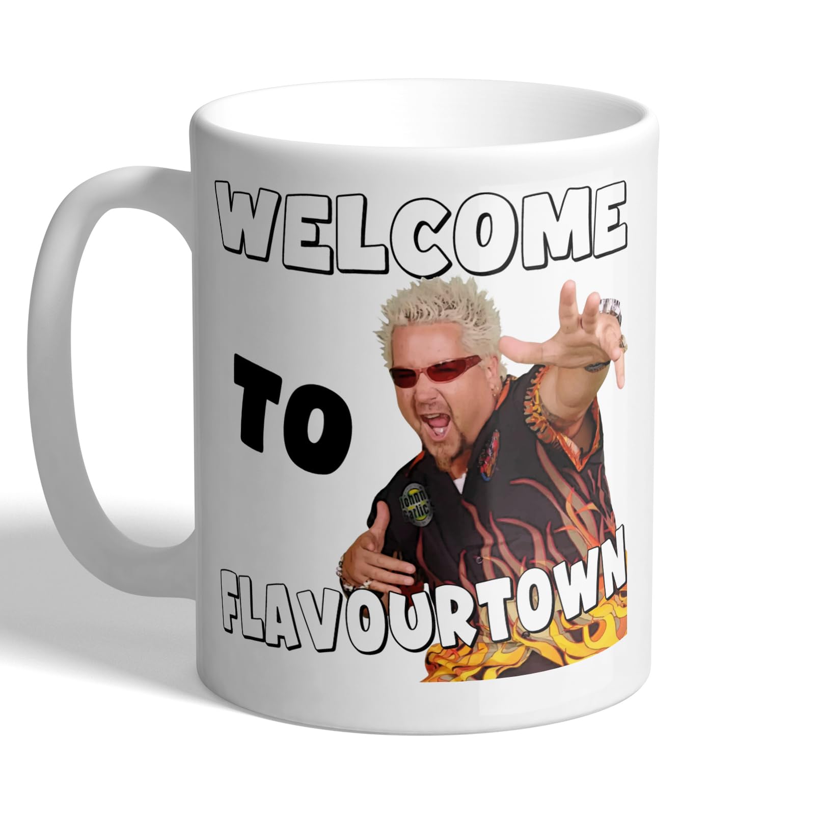 I Love Mugs - Guy Fieri - Welcome to Flavourtown - Triple D - Food Lover Mug, Ceramic, 11fl.oz.