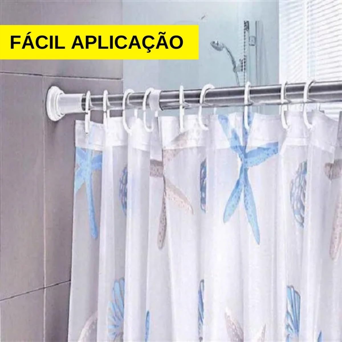 Varão Extensível Regulável para Cortina de Banheiro e Cozinha 70-120 cm - Suporte de Pressão Sem Furar, em Alumínio Ideal para Box, Janelas e Armários - Instalação Fácil (70 x 120 Centímetros) Varão Extensível Regulável para Cortina de Banheiro e Cozinha 70-120 cm - Suporte de Pressão Sem Furar, em Alumínio Ideal para Box, Janelas e Armários - Instalação Fácil (70 x 120 Centímetros)