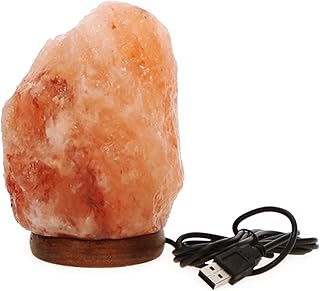 TRAKK Himalayan Salt Lamp 7 Inch All Natural Crystal Salt Rock Night Light Classic Base