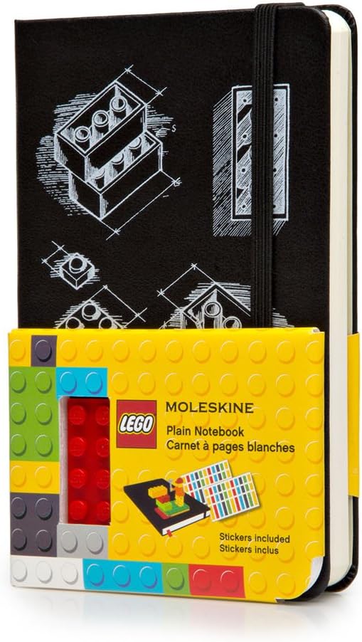 Moleskine Limited Edition Lego Notebook, Hard Cover, Pocket (3.5" x 5.5") Plain/Blank, Black, 192 Pages