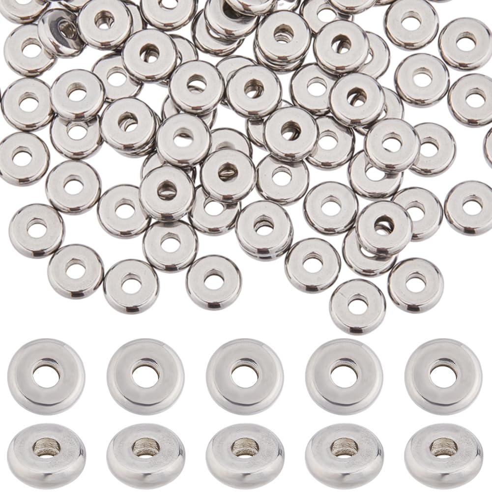 Perles de fabrication de bijoux 6mm Heishi en acier pour vos ateliers créatifs du week-end