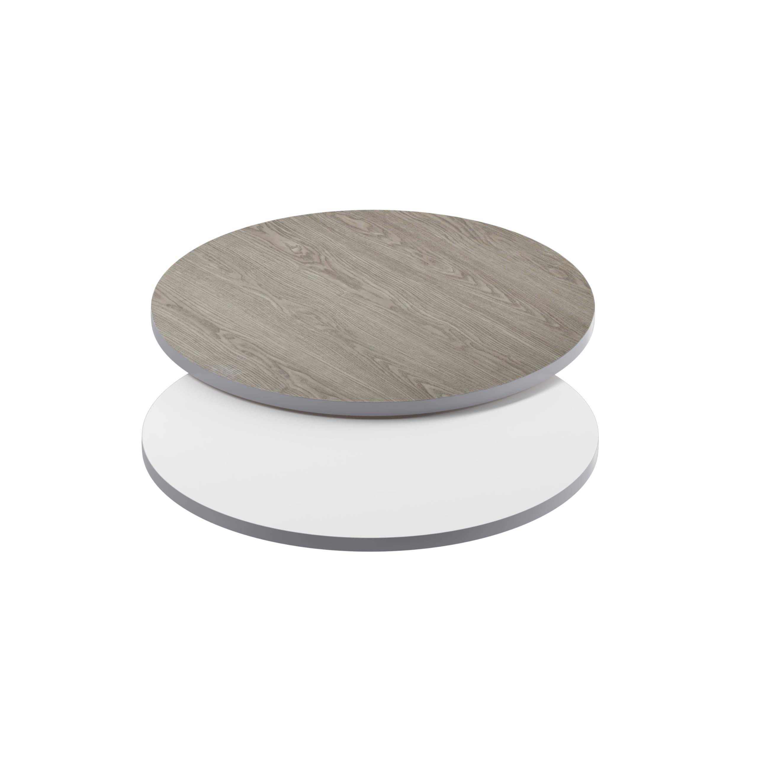 Flash Furniture 30" Round Reversible Table Top, White/Gray
