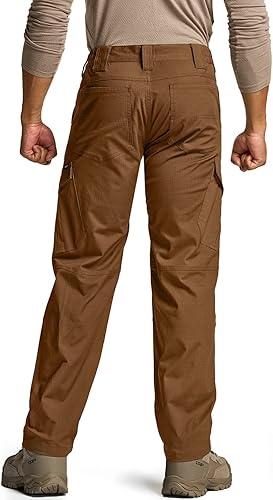 Miniatura 2 de CQR Pantalones tácticos Flex Ripstop para hombre, pantalones cargo elásticos resistentes al agua, pantalones de trabajo ligeros EDC para senderismo,