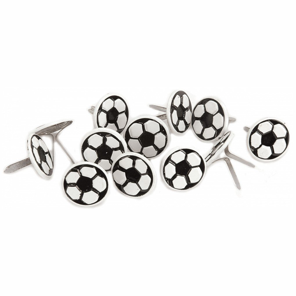 Eyelet Outlet Shape Brads-Soccer Ball 12/Pkg