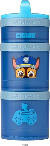 Miniatura 12 de Whiskware PAW Patrol - Contenedores apilables para bebés, niños y niños pequeños, 3 tazas apilables para aperitivos para la escuela y los viajes,