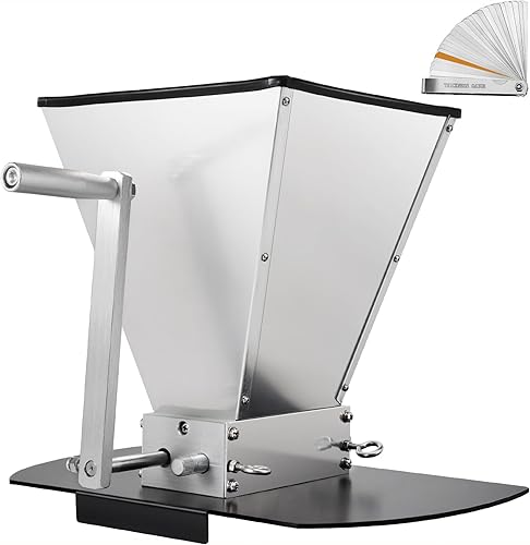 Molino de malta de 2 rodillos, trituradora de grano manual para elaboración de vino, trituradora de cebada de trigo, molino de rodillos de acero