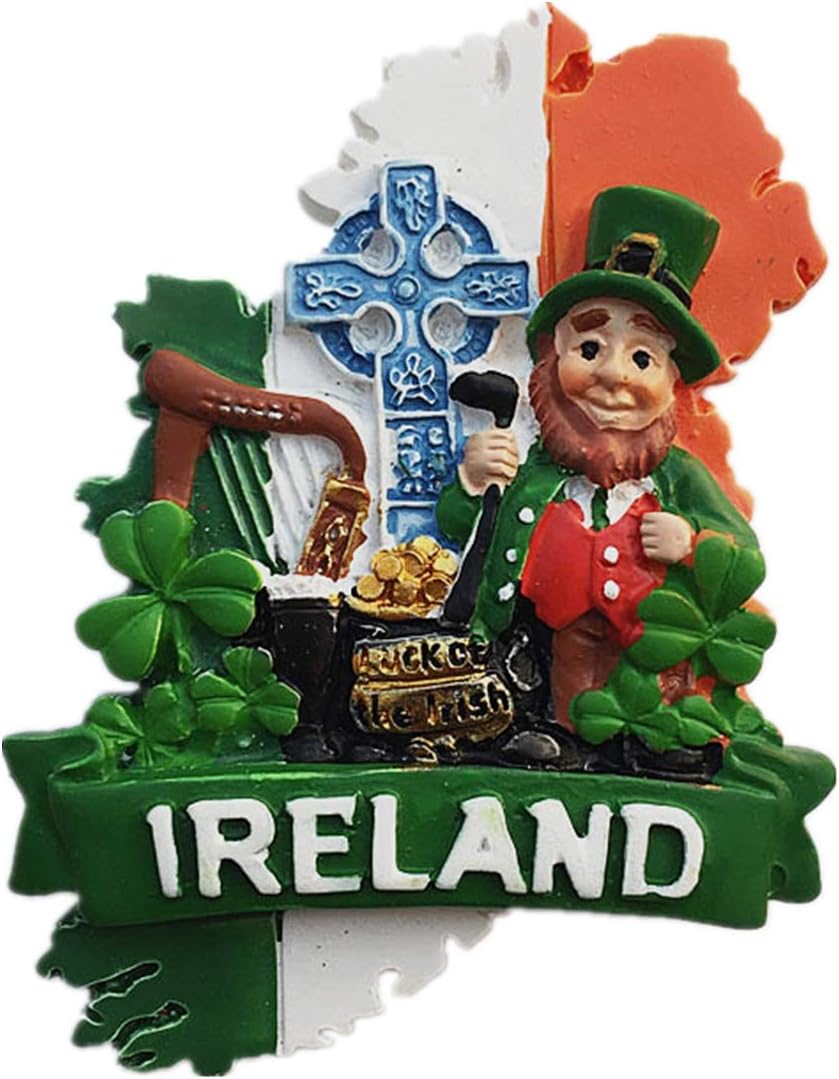 Muyu Magnet Souvenir Ireland 3D Fridge , Home & Kitchen Decoration ic Sticker Ireland Refrigerator Travel Gift