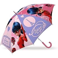 Rainy Days Delight Kids Polyester Umbrella, 72cm Lady Bug Auto Umbrella for Girls, Lightweight, Windproof, Shield from Rain in Style 3+ Years