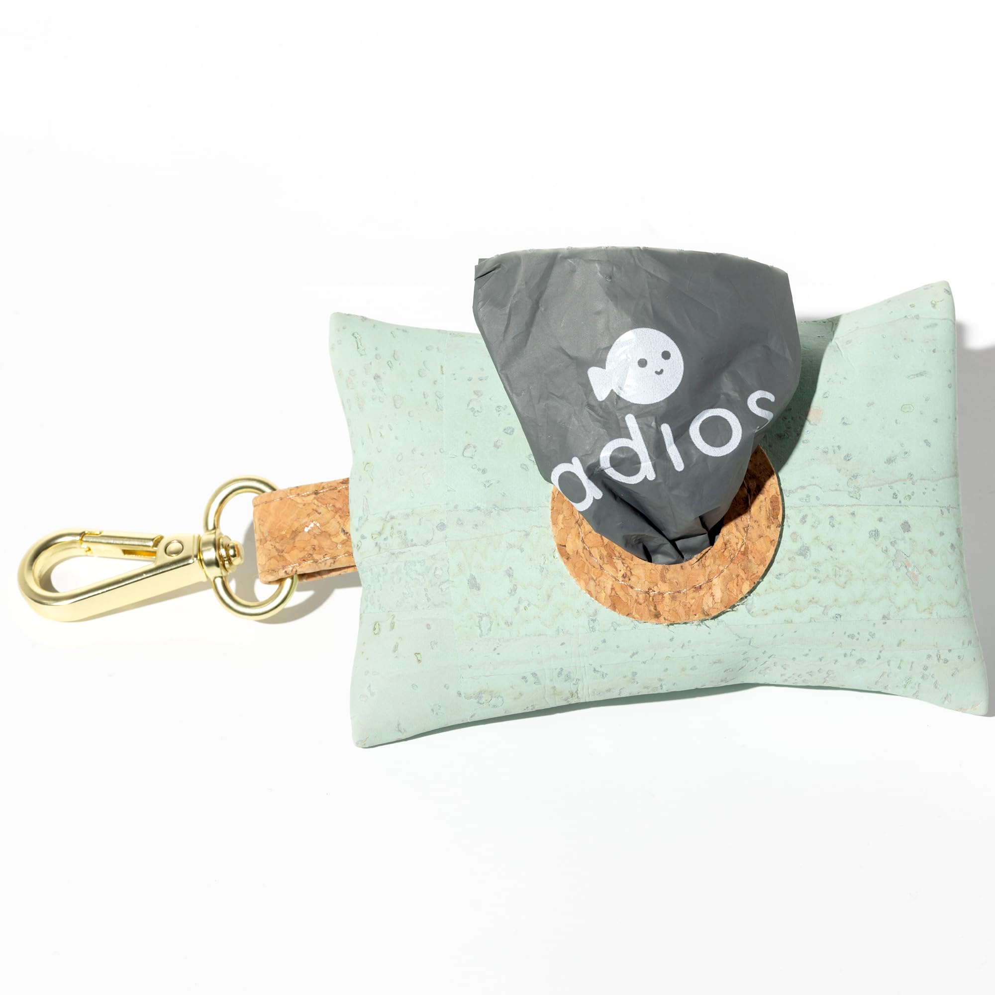 Adios Plastic, Handmade Mint Cork Poo Bag Dispenser, Eco‑friendly Dog Waste Bag Holder, Plastic Free