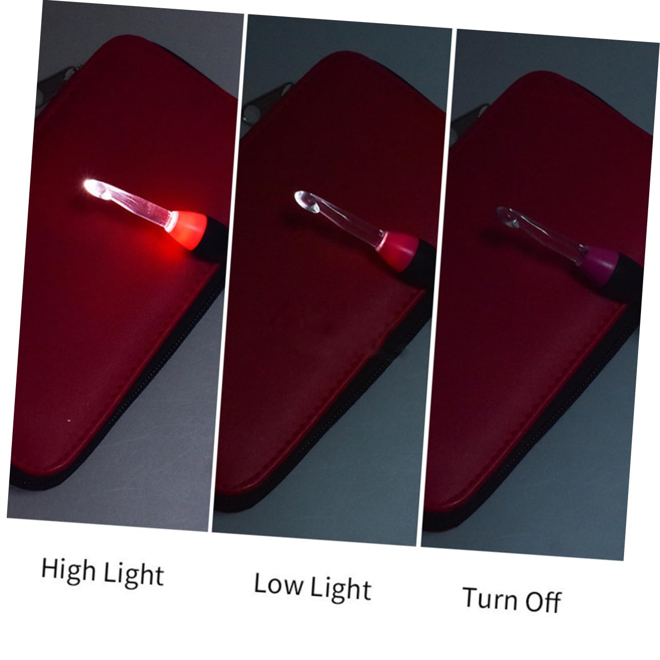 STOBOK 38pezzi Uncinetti Led Con Aghi Per Lavorare Maglia Strumenti Di Cucito e Accessori Per Lavori Manuali Include Scissors e Contatore Di Righe