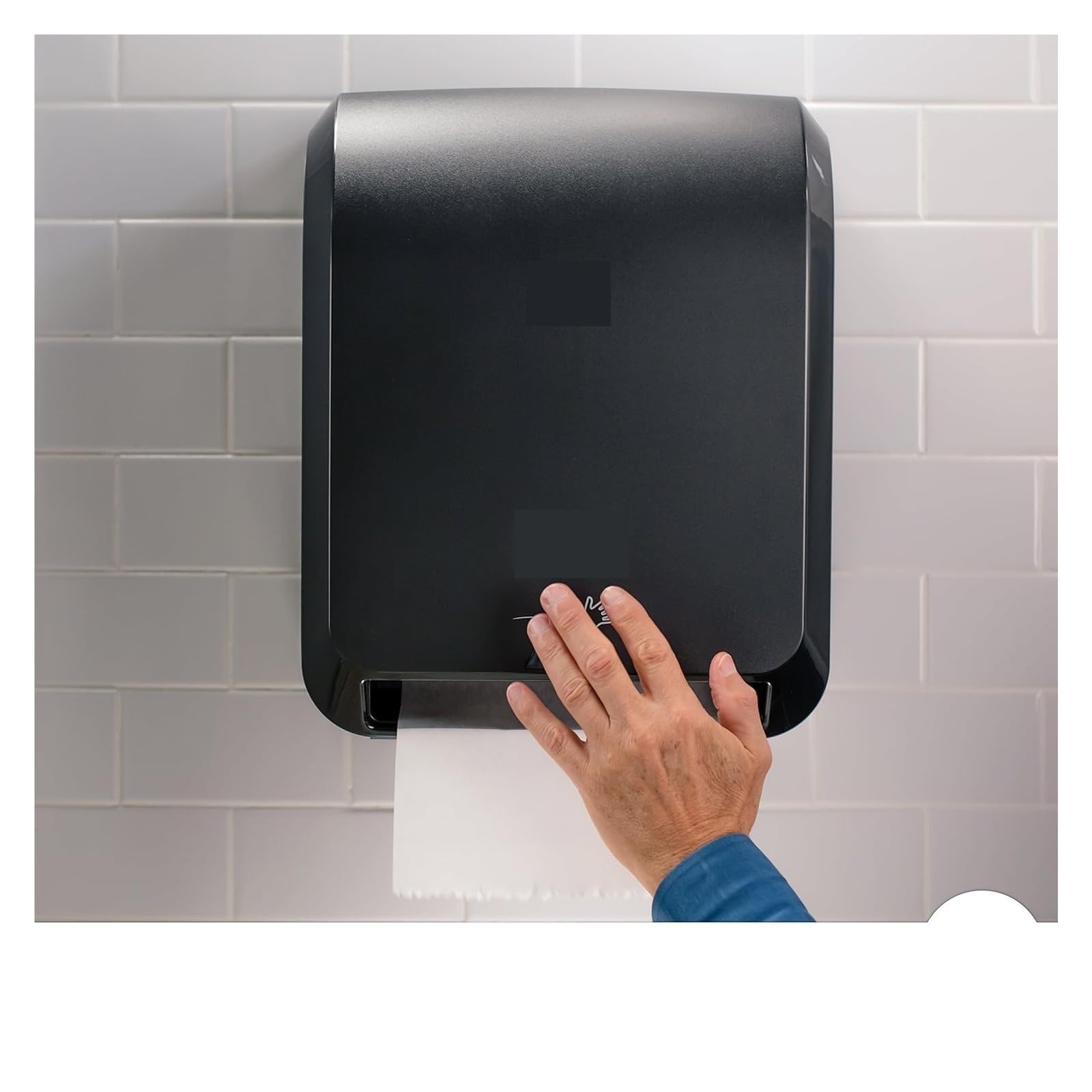 Secador de manos, Dispensador automático de toallas papel sin contacto alta capacidad 8" (negro)