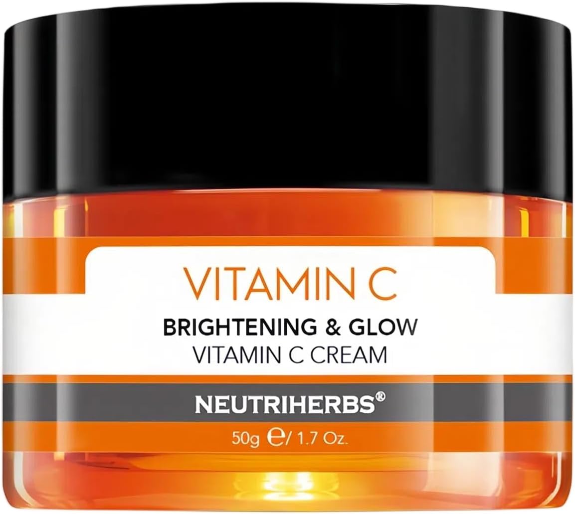 Neutriherbs Vitamin C Face Cream, Day & Night Facial Moisturizer, Daily Skin Care, Brighten, Lighten Skin, Moisturizing Softening Smoothing Skin 1.7oz
