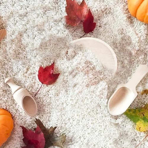 Miniatura 5 de Yowlieu 10 piezas de herramientas de contenedor sensorial de madera para niños pequeños y niños en edad preescolar, juguetes sensoriales de madera