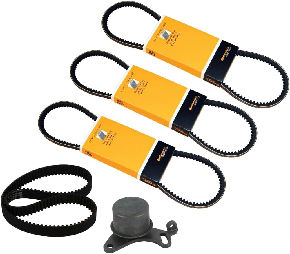 Timing Belt Kit with Tensioner + Drive Belts OEM for BMW E30 325i 325e 528e