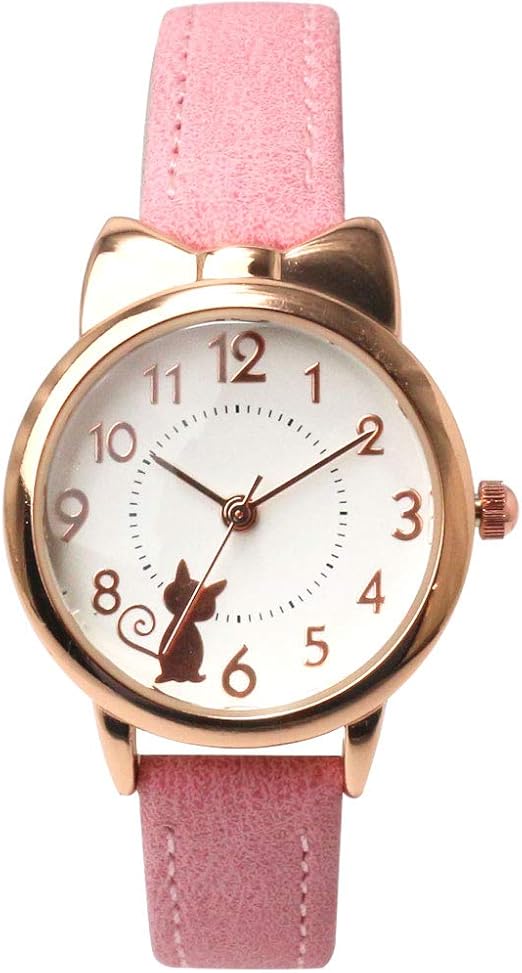 Amazon | ノーブランド品 キュートな猫耳つきピンクゴールドケース文字