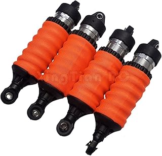 Damper Shock Sleeve Dust Snow Dirt Resist Cover for Traxxas 1/10 EREVO 2.0 E-REVO Summit Slayer Revo 3.3 - Orange 4pcs