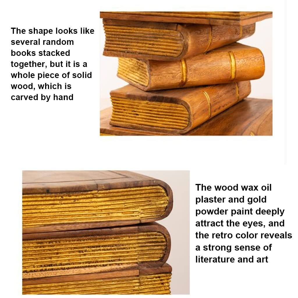 Amazon.com: XSCQ Wooden Carved Book Stool, Creative Low Stool