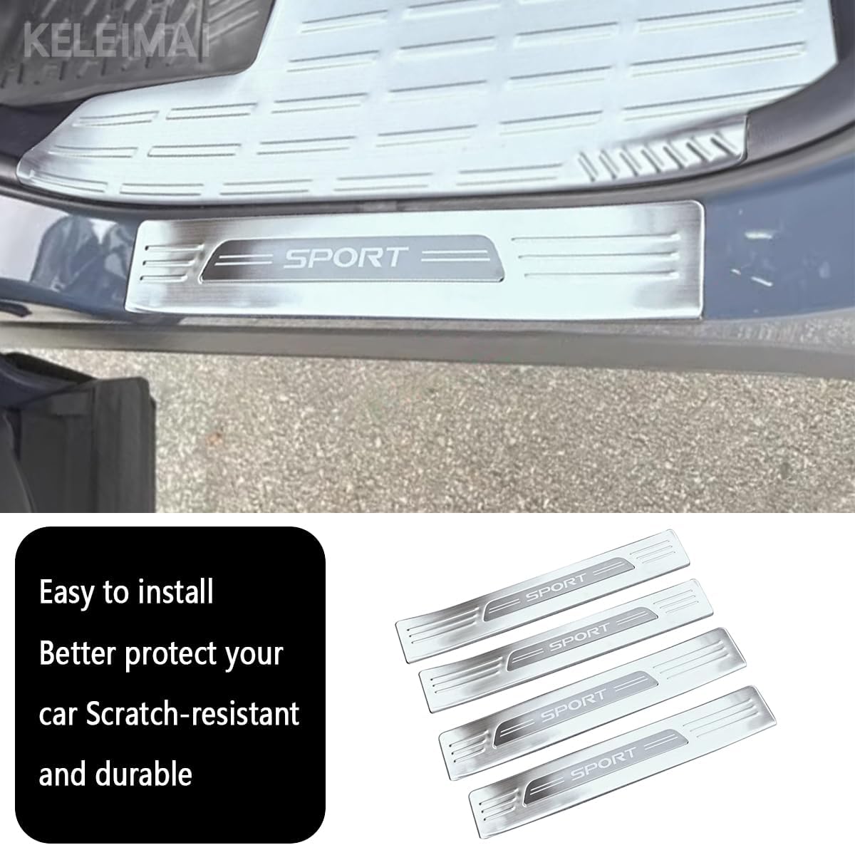 Car Accessories Fit for Toyota New Grand Highlander 2024 2025 /Lexus TX TX350/500h/550h+ 2024 2025 Outside Door Sill Scuff Plate Guard Cover Trims (Silver) 4PCS Stainless Steel