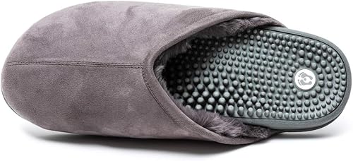 Miniatura 3 de Revs Premium Reflexology - Zapatillas de masaje y acupresión con forro de piel sintética, acolchado cómodo, plantilla texturizada con arco de apoyo