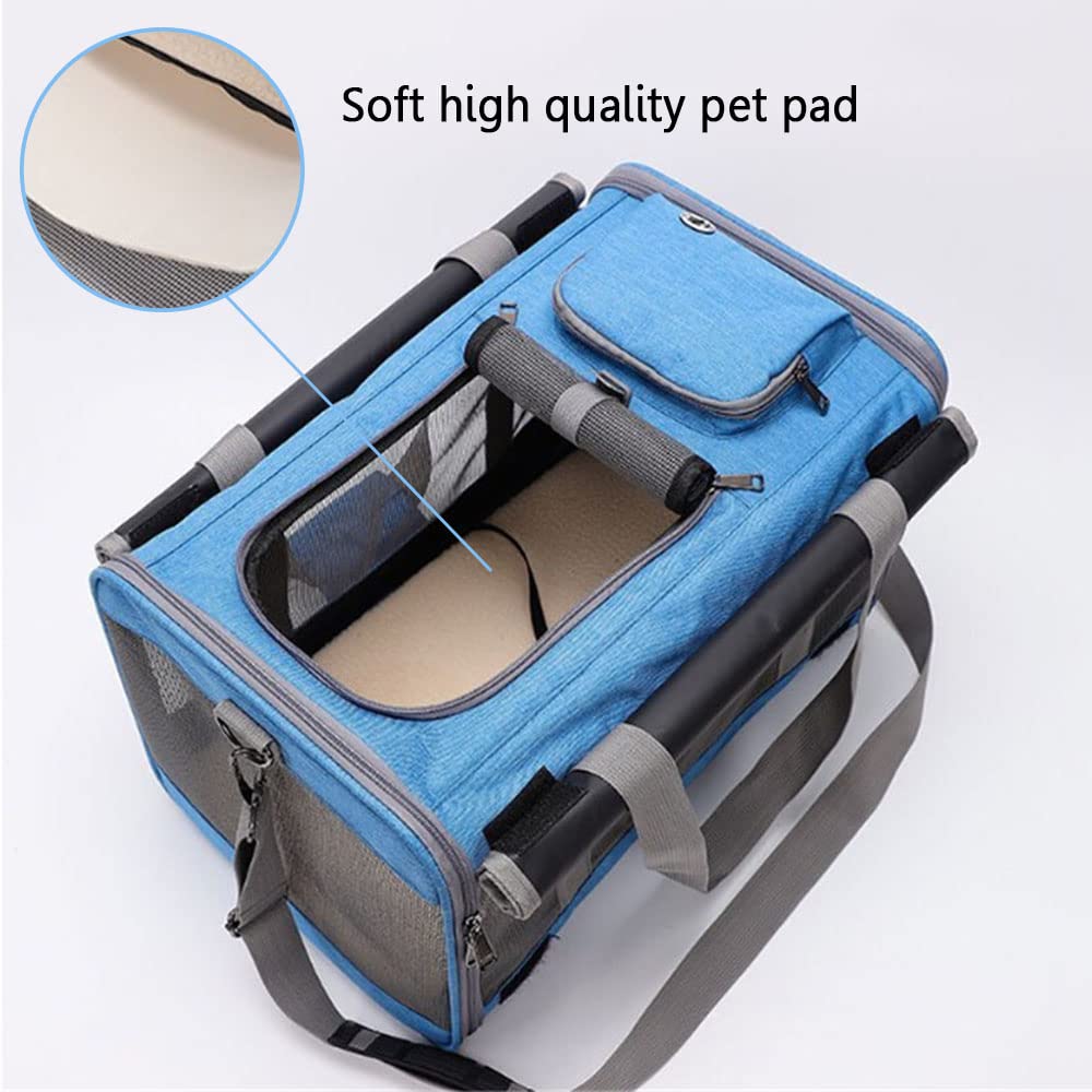 Trasportin Gato Grande Trasportines Perro Bolsa de Tela Transporte Plegable para Perros Mascotas Gato y Animales Viaje Bolso Transport¨ªn Perro Gato para Coche