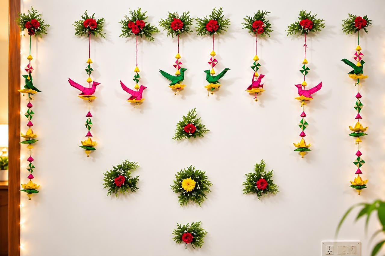 Handmade Palm Leaf Parrots - Set of 2 -7
