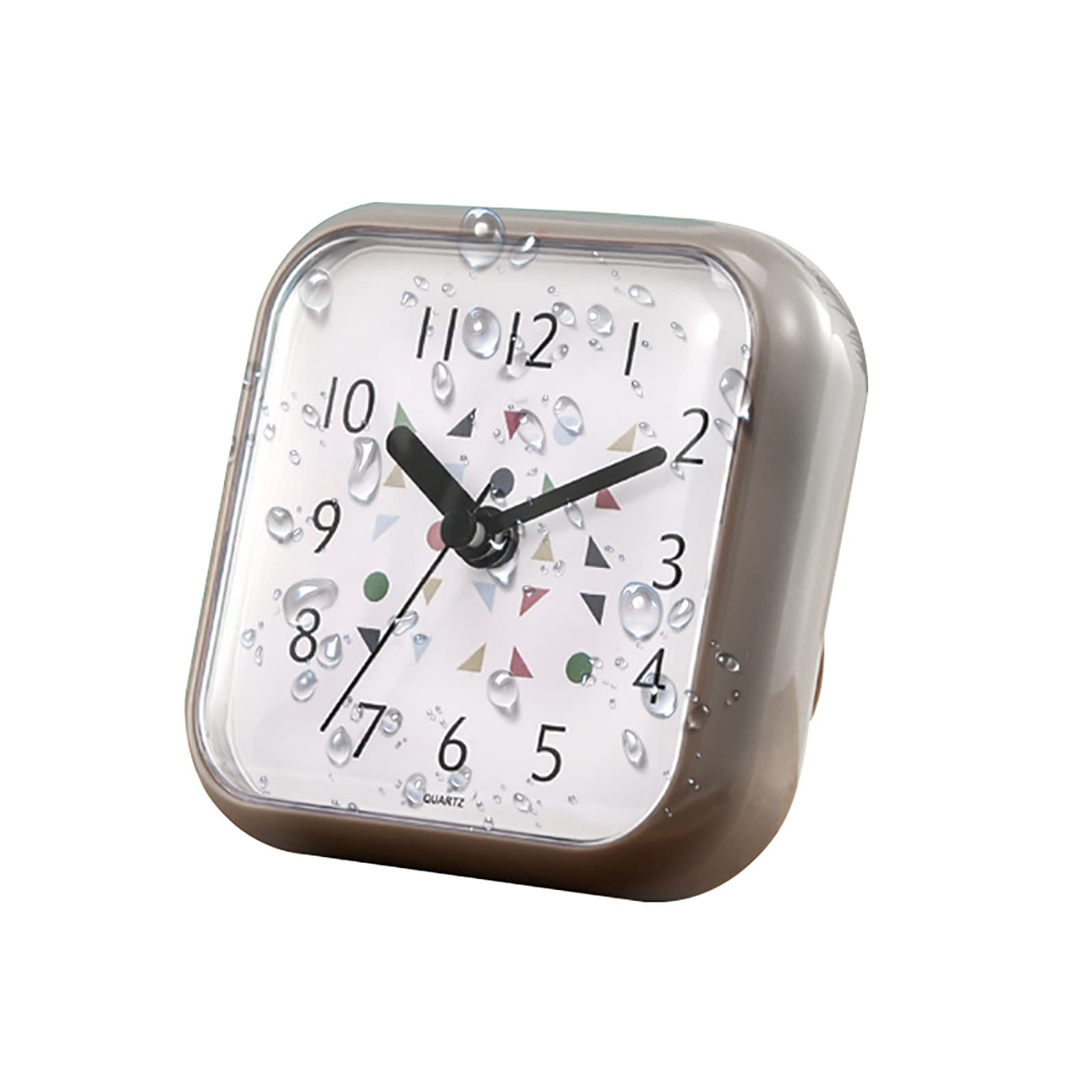 防水時計 バスルーム時計 お風呂時計 吸盤付き 静音 掛け時計 防水