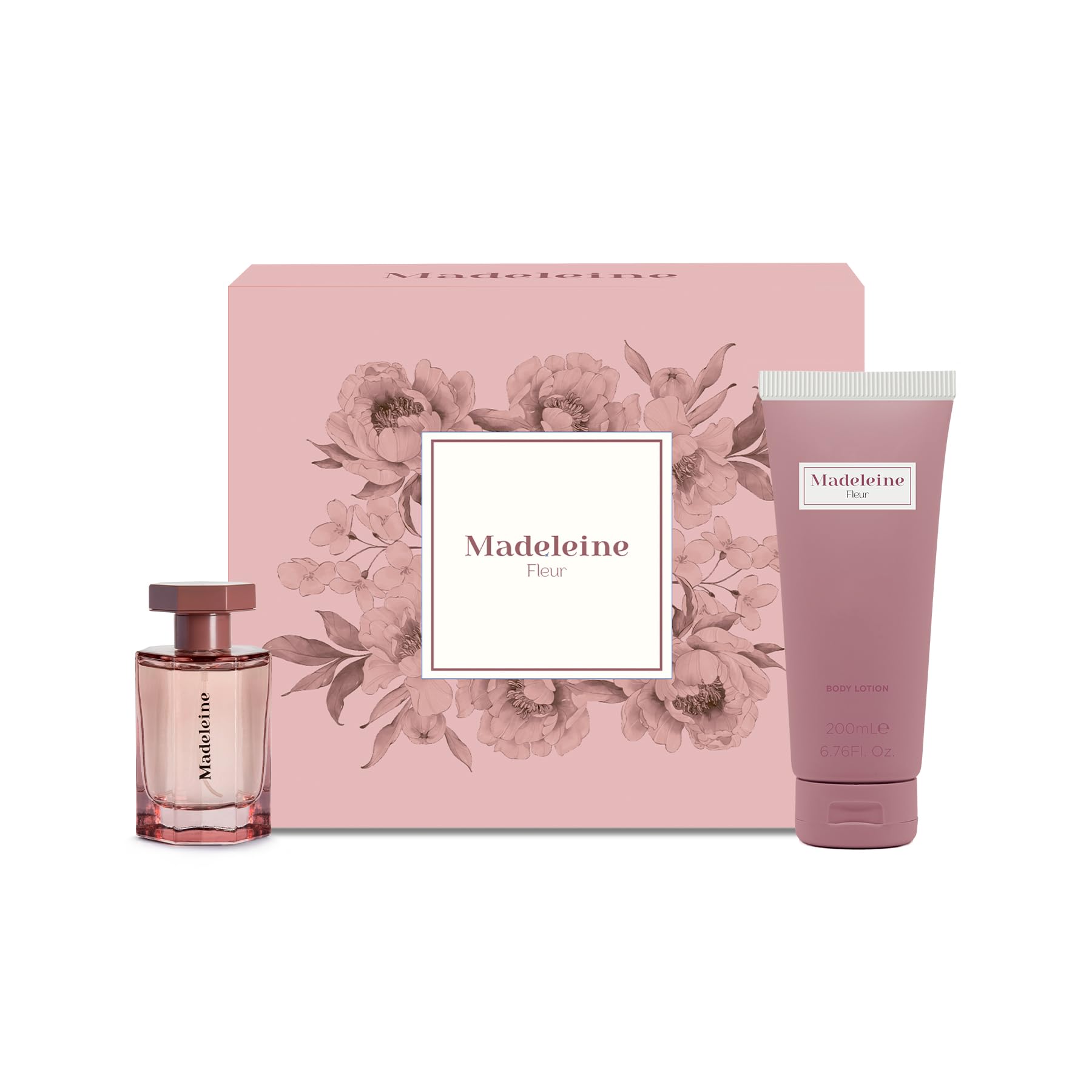 MADELEINE FLEURS | Confezione Regalo, Profumo Donna da 100ml e Crema Corpo 200ml, Fragranza Elegante e Sofisticata