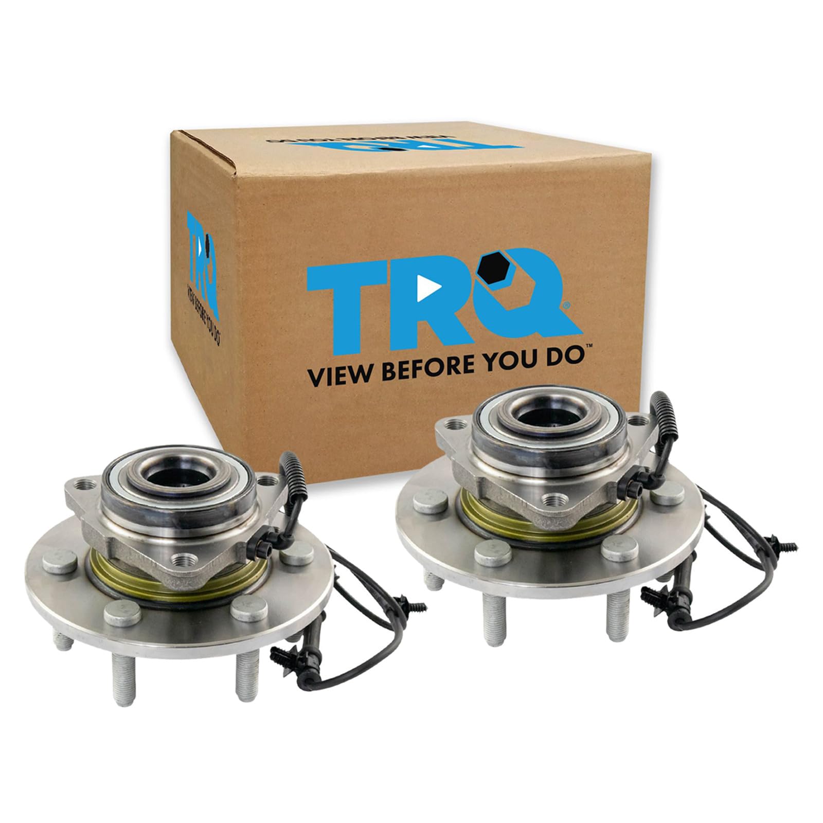 TRQ Front Left and Right Wheel Bearing and Hub Assembly Set 2 Piece