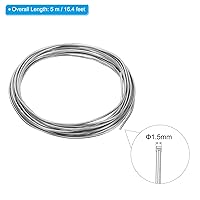 Vista 2 de PATIKIL Alambre de zinc de alta pureza, alambre de zinc puro calibre 17, herramienta de experimento científico de laboratorio de cuentas suaves
