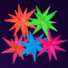 5 Pieces Neon Balloons, Neon Party Balloons, Explosion Star Balloon, Neon Party Decorations, for Birthday Party Theme Wedding Carnival