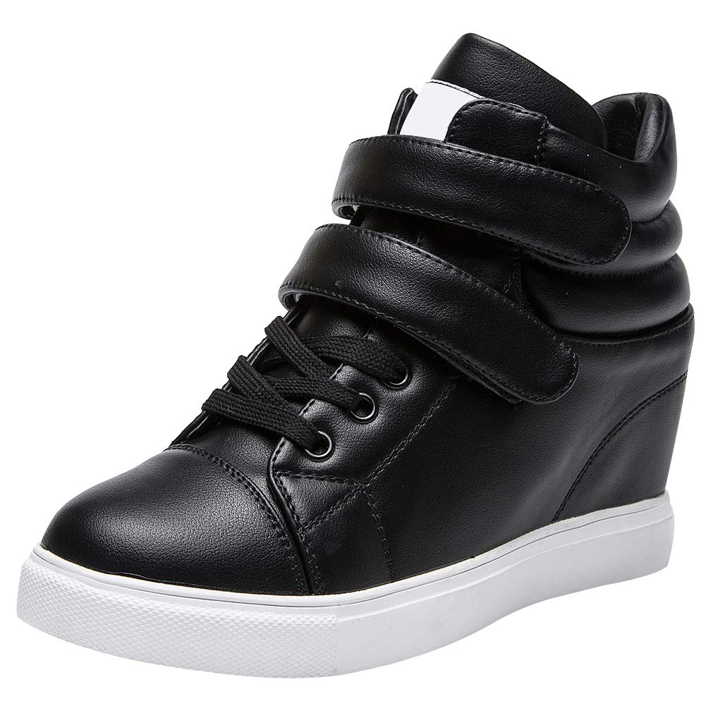 amropi Mujer Cuña Interior Tops Altos Gancho y Bucle Casual Zapatillas de Moda