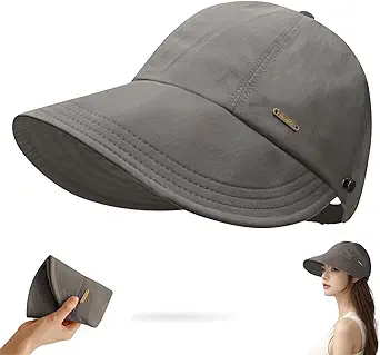 Huablo Women's UPF 50+ Sun Hat with Wide Brim, UV Protection, Adjustable Ponytail, Packable for Outdoor Activities