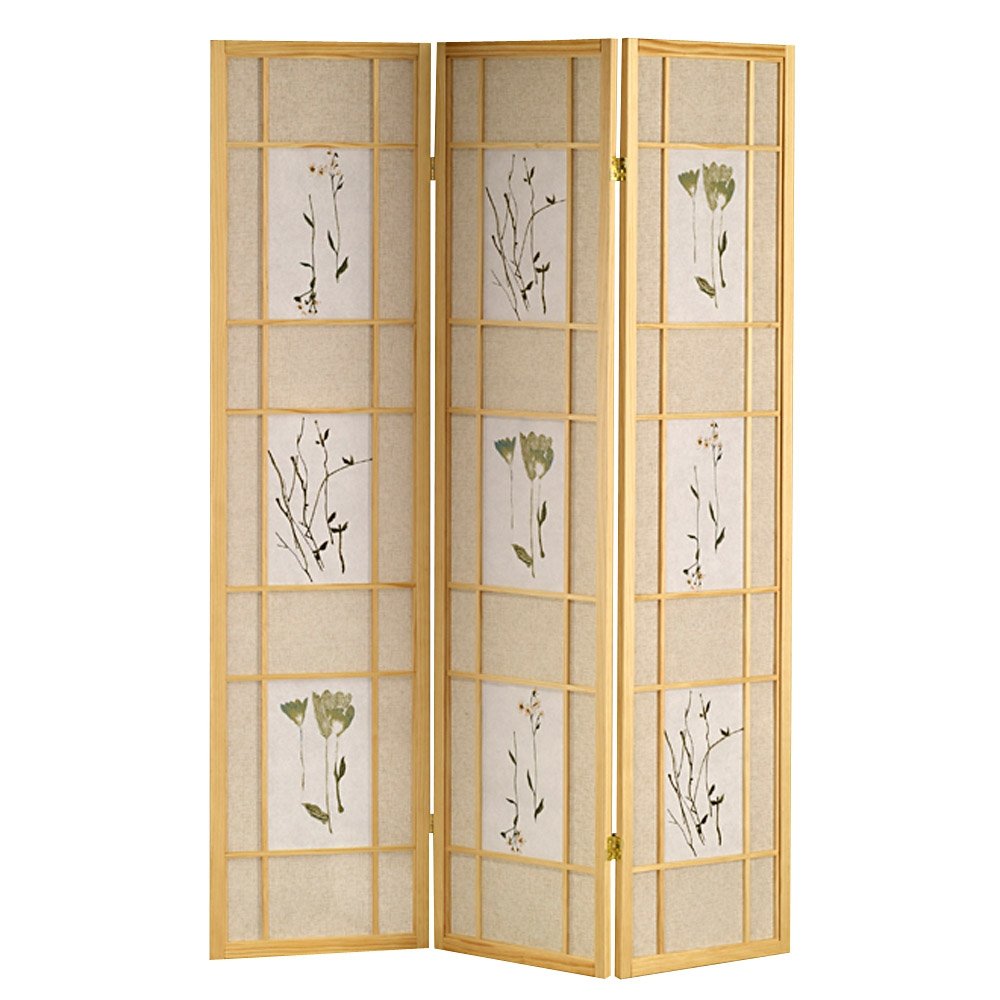 ORE International R5442 Three Panel Shoji Screen Natural Finish by ORE