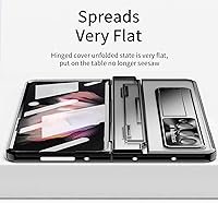 Vista 3 de Funda transparente para Samsung Galaxy Z Fold 3 con protección de bisagra plana, cubierta todo incluido Protector de pantalla integrado Protector