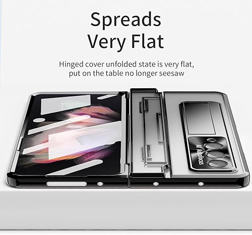 Miniatura 3 de Funda transparente para Samsung Galaxy Z Fold 3 con protección de bisagra plana, cubierta todo incluido Protector de pantalla integrado Protector