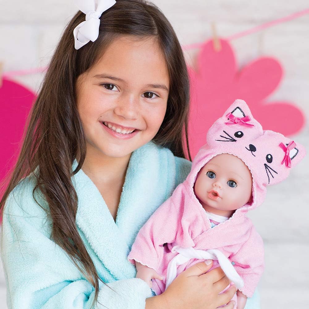 Adora Baby Bath Toy Kitty, 13 inch Bath Time Doll with QuickDri Body