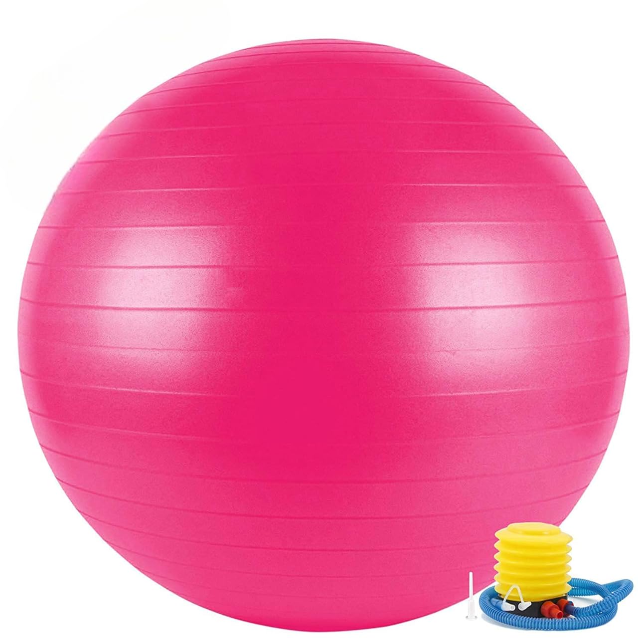 Shopeleven Anti-Burst Exercise Ball 75cm (Pink) | Swiss Stability Ball with Free Pump for Gym, Yoga, Pilates, Pregnancy, Labour & Back Pain Relief-picture-11