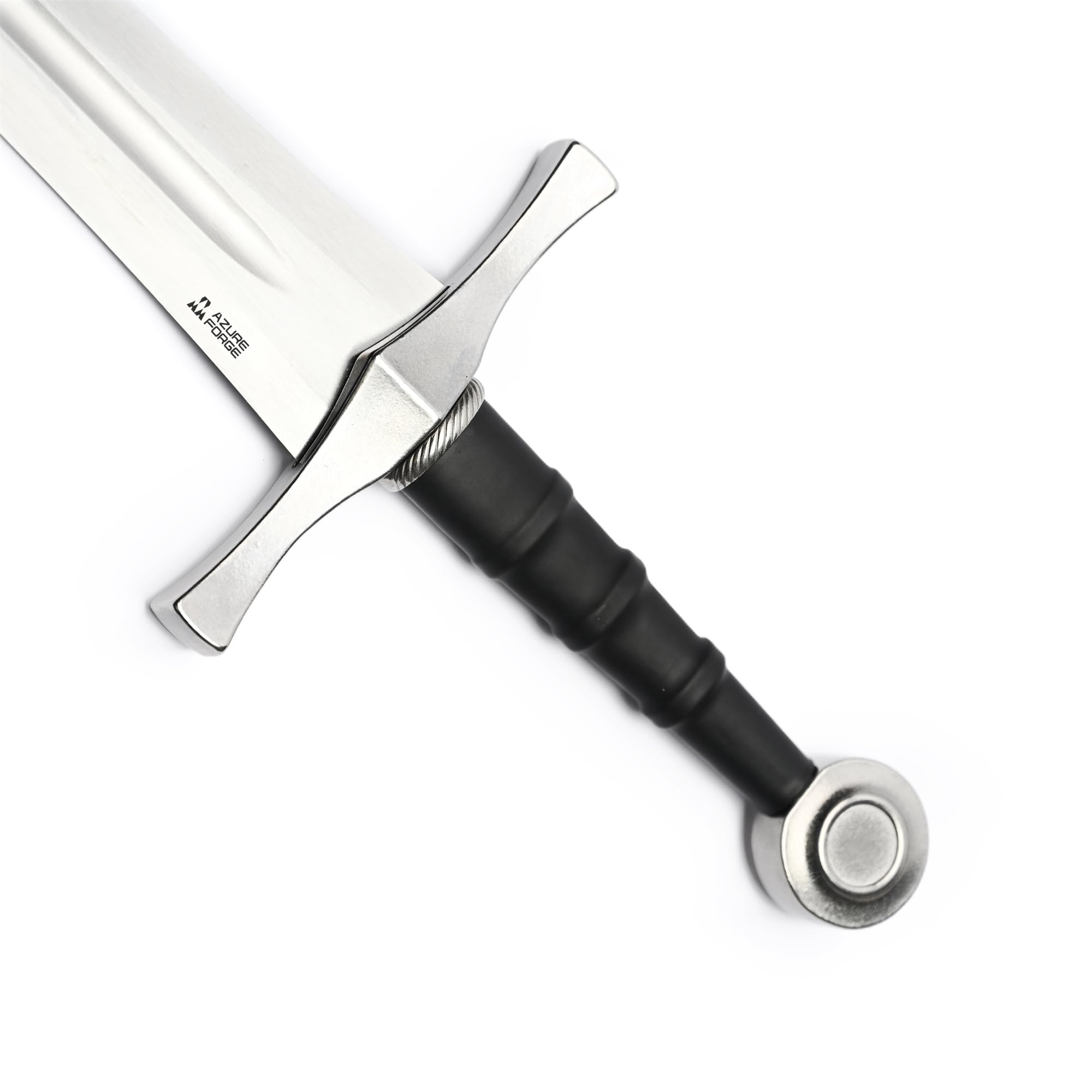 AzureForge® 38 inch Medieval Single-Handed Sword Knight's Arming Halloween Swords Gift for Men,Collectors with Black Scabbard