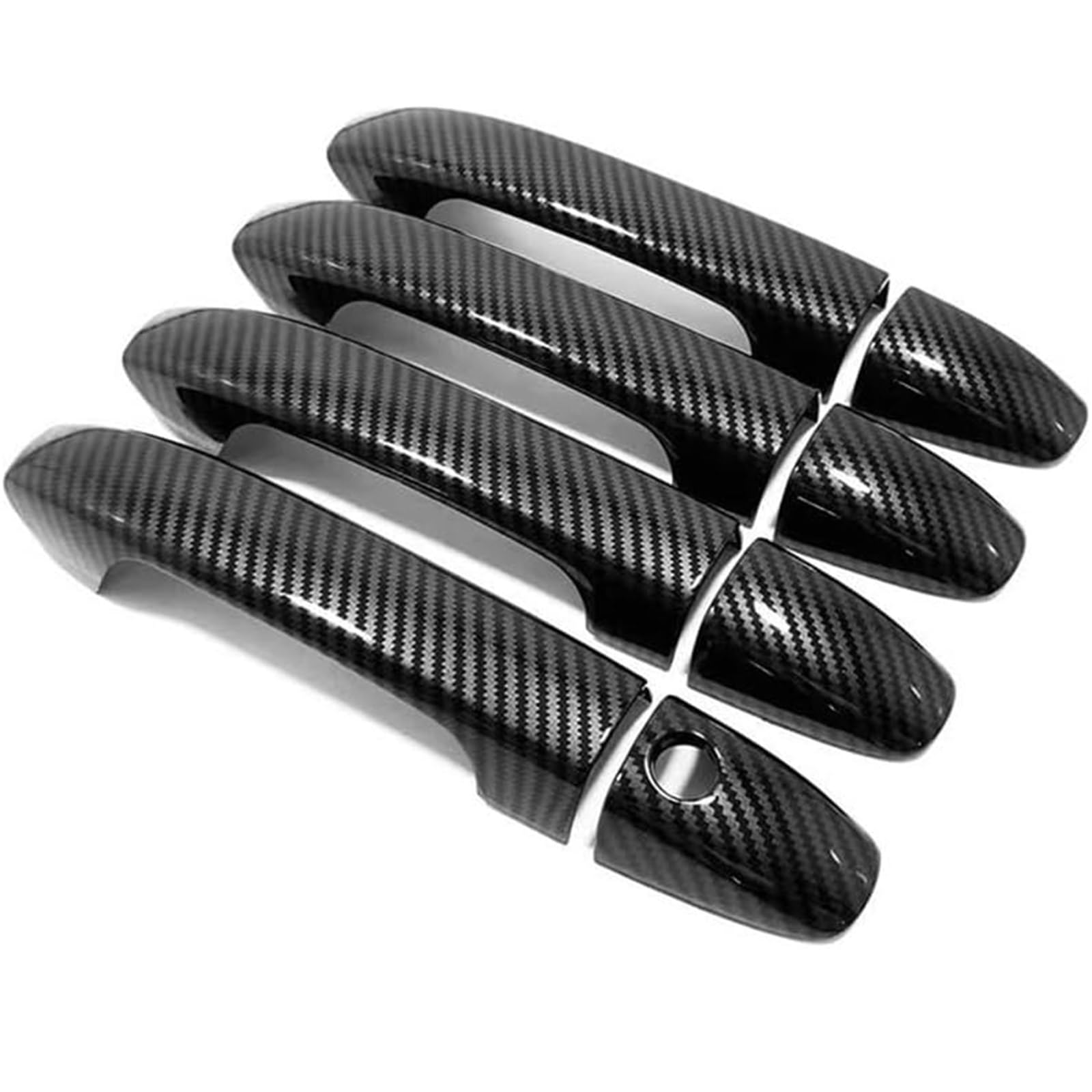 Glymzoi Car Exterior Door Handles Car Left Exterior Door Handle for vito V Class V260 W447 2014-2019 Carbon Fiber