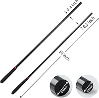 Vista 2 de Juego de 2 piezas de palo de equitación de 18 pulgadas, negro, 21 pulgadas