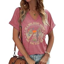 Womens Vintage Flowers V Neck Shirt Boho Floral Wildflowers Graphic Tee Casual Cottagecore Short Sleeve T Shirt
