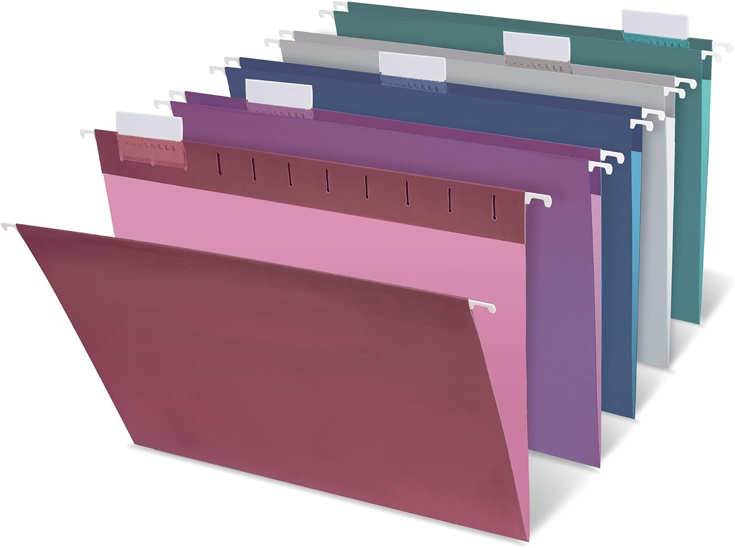 Office Depot 2-Tone Hanging File Folders, 1/5 Cut, 8 1/2in. x 11in., Letter Size, Assorted Colors, Box Of 25, OD81667
