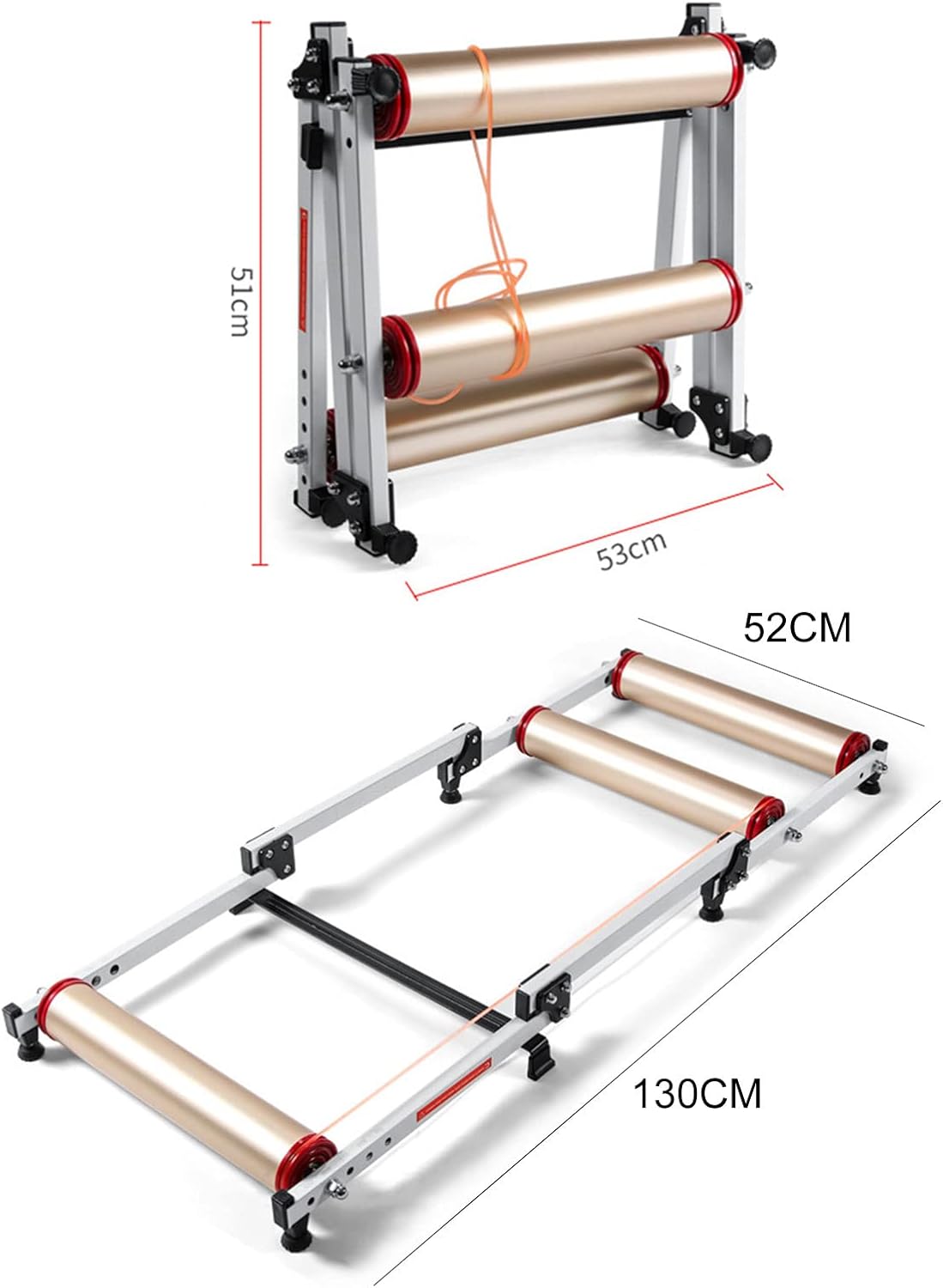 Bicycle Training Platform,Foldable Bike Rollers Trainer, for Wheel Diameter of 16-27 Inches, for MTB & Road Bikes