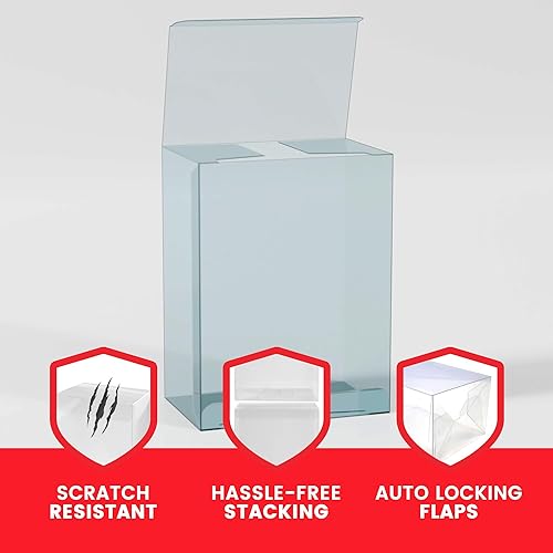 Vista 19 de EVORETRO Estuche protector de almacenamiento para Pokemon caja de refuerzo japonesa pequeña – Paquete de 5 vitrinas de plástico de 0.020 in